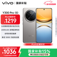 vivo Y300 Pro 8GB+128GB 鈦色 國家補貼 6500mAh超薄藍海電池 全等深微四曲屏 AI 拍照 手機