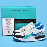 男鞋312低幫復活節學(xué)生籃球鞋3l2灰白中大童運動(dòng)鞋高筒 aj312白藍黑 41