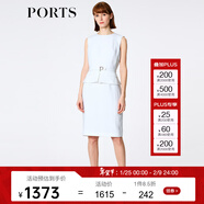 PORTS寶姿春夏款女裝修身連衣裙優(yōu)雅無(wú)袖包臀職業(yè)連衣裙 WHITE-1 XL (10)