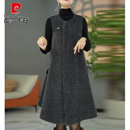 皮爾卡丹（pierre cardin）感時(shí)尚百搭貴妃絨厚實(shí)馬甲連衣裙春秋季新款媽媽洋氣背心裙子 豎條馬甲裙  3XL 建議160-180斤