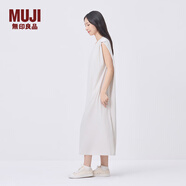 MUJI IDEE 女式 天竺 法國袖連衣裙 女裝裙子 25年夏季連身裙GA50CC5S 淺灰色 均碼 （165/88A）