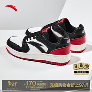 安踏男鞋板鞋小白鞋子男士運動(dòng)鞋春季皮面防潑水厚底增高減震休閑鞋 【元年厚底板鞋】白/黑/紅-9 40.5 (250mm)