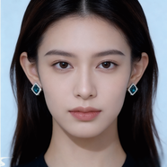 銀耳環(huán)9999純銀女正品耳釘銀致質(zhì)名媛2025流行網(wǎng)紅爆款新款 金色 藍水晶耳釘 S