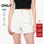 ONLY夏季時(shí)尚百搭高腰顯瘦A字短褲牛仔褲女|124243004 J2G 米白色 S 160/64A
