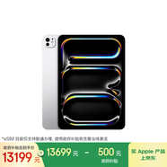 Apple/蘋(píng)果 iPad Pro 11英寸 M4芯片 2024年新款平板電腦(2TB eSIM版/標準玻璃/MVWH3CH/A)銀色
