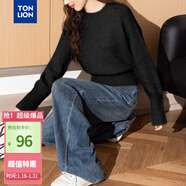 唐獅（TonLion）2025秋冬季毛衣女收腰寬松簡(jiǎn)約風(fēng)設計圓領(lǐng)套頭外穿甜美百搭