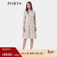 PORTS女裝早春新款連衣裙LT8D056TPT105 壁爐紅棕印花 4