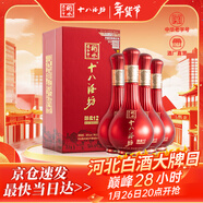 十八酒坊衡水老白干 醇柔12 老白干香型白酒39度 480ml*4瓶 整箱送禮