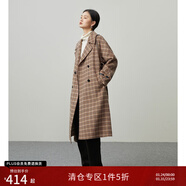 自巧【長(cháng)短款】小個(gè)子格子毛呢西裝外套女冬新款英倫風(fēng)雙面呢大衣 復古格紋【長(cháng)款】 XXS (148-151cm左右參考)