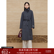 自巧小個(gè)子東方簡(jiǎn)奢風(fēng)灰色立領(lǐng)羊毛雙面呢大衣女冬季2024新款毛呢外套 水貂灰 （100%綿羊毛） S (3碼) 拍前請聯(lián)系客服確認尺碼