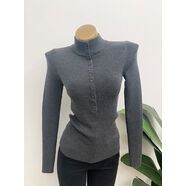 店主自留韓國女裝真心舒服好搭配懶范兒高領(lǐng)針織打底衫秋冬 深灰