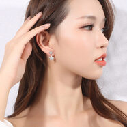 恒久葉星星耳釘女2024新款氣質(zhì)短款休閑耳環(huán)時(shí)尚洋氣短發(fā)耳飾 中號1.2cm星星銀色_針