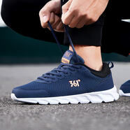 361°運動(dòng)鞋男鞋2026春季新款361度官方正品輕便跑步鞋網(wǎng)面透氣休閑鞋 莊園藍/烏黑色-2249 44