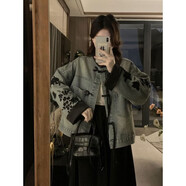 俞兆林（YUZHAOLIN）新中式國風(fēng)盤(pán)扣牛仔外套女春秋2026新款設計感小個(gè)子夾克上衣 藍色 M