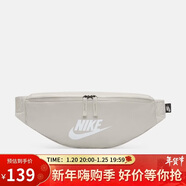 耐克NIKE男女腰包 單肩包斜挎包胸包休閑包DB0490-104 灰白均碼