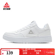 匹克板鞋男鞋冬季空軍一號小白鞋薄底德訓鞋子男輕便休閑女鞋運動(dòng)鞋男 【女款】大白/淺灰 40