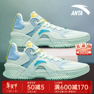 安踏KT3 team｜籃球鞋男冬春季湯普森防滑減震男戶(hù)外實(shí)戰比賽運動(dòng)鞋子 【空域5夏季版】曦辰綠/沐浴藍-2 45