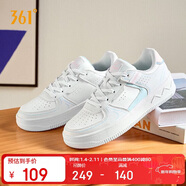 361°運動(dòng)女鞋春夏季學(xué)生復古厚底增高小白休閑板鞋子女682116601F-8