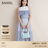 SNIDEL秋冬甜美圓領(lǐng)無(wú)袖吊帶薄紗連衣裙兩件套SWCO244056 白色 M （1）