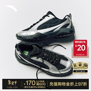 安踏雀躍丨芭蕾風(fēng)銀色休閑鞋女鞋秋季新款薄底潮流百搭運動(dòng)鞋 基礎黑/金屬鈦/煙墨灰-2 36 (225mm)