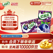 伊利優(yōu)酸乳藍莓味250ml*24盒/箱乳飲料 牛奶飲品年貨禮盒裝