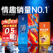 名流避孕套超薄安全套套玻尿酸狼牙顆粒螺紋66只男女性計生用品