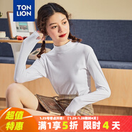 唐獅打底衫女秋冬季衣多穿新款半高領(lǐng)純色內搭長(cháng)袖T恤女1