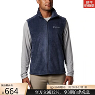 哥倫比亞（Columbia）男馬甲抓絨背心羊毛背心立領(lǐng)保暖無(wú)袖休閑上衣可外辦公室戶(hù)外室內 Collegiate Navy【海軍藍】 XXL適合胸圍127-134.6cm