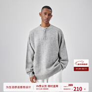 BODYDREAM可機洗毛衣男冬季亨利衫GeekChic老錢(qián)毛線(xiàn)衫慵懶針織衫 花灰色 （細紗版） L