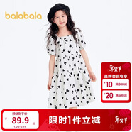 巴拉巴拉女童夏裝連衣裙24中大童甜美裙子泡泡袖202224111040