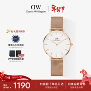 丹尼爾惠靈頓（DanielWellington）DW女士手表輕奢流金小眾石英鋼帶歐美女款腕表生日新年禮物送女生