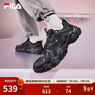 FILA 斐樂(lè )貓爪鞋4代女鞋老爹鞋情侶運動(dòng)鞋復古時(shí)尚休閑鞋網(wǎng)面透氣 【男款】黑-BK 42