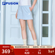 FILA FUSION斐樂(lè )章昊同款情侶針織五分褲男子女子夏季時(shí)尚休閑短 【女】青淺藍-LB S