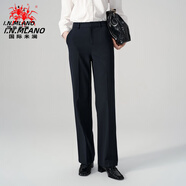 國際米瀾米瀾【遠紅外蓄熱】 西裝褲女高腰顯瘦直筒褲休閑職業(yè)通勤褲子 藏青色 26
