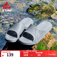 匹克態(tài)極拖鞋男鞋夏季外穿運動(dòng)拖鞋籃球防滑涼拖女款戶(hù)外沙灘鞋涉水鞋 【男款】純色-鴿子灰 44