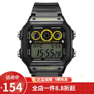 卡西歐（CASIO） 卡西歐(CASIO)小方塊數顯電子表狂飆安欣同款男防水學(xué)生運動(dòng)手表 黑盤(pán)橡膠帶AE-1300WH-1A