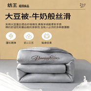 紡王家紡深睡保暖加厚華夫格被子冬被床品 太空灰 200cm*230cm 6斤