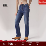 Levi's李維斯冬暖系列女士724高腰修身直筒美式休閑牛仔褲 中藍色 27 (30)