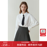 范思藍恩23FS11193 學(xué)院風(fēng)減齡百褶短裙女春秋季高腰a字半身裙子 高級灰 L