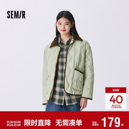 森馬（Semir）羽絨服女中長(cháng)款輕薄拼接燈芯絨翻領(lǐng)2024冬季三防外套109724113004