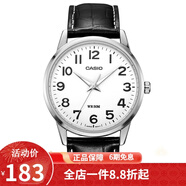 卡西歐（CASIO） 卡西歐(CASIO)男表休閑簡(jiǎn)約石英皮帶手表學(xué)生腕表商務(wù)送男友禮物 MTP-1303L-7B