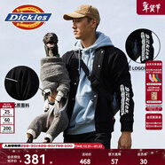 Dickies夾棉棉服夾克男女同款休閑字母印花加厚棒球服外套8131 黑色 M