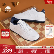 Kappa卡帕女鞋厚底板鞋女2026新款軟底休閑鞋子女百搭運動(dòng)小白鞋女 經(jīng)典白/海昌藍【加絨款】 39 (245mm)