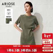艾諾絲雅詩(shī)商場(chǎng)同款ARIOSE夏季新品時(shí)尚針織A字腰部鏤空連衣裙30429601 橄欖綠 M