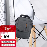 高爾夫GOLF單肩包男士休閑帆布迷你斜挎包防潑水潮流帆布包百搭小包隨身掛包時(shí)尚手機包5I596335J灰色