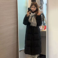 紫淑（Sweet basil）【】中戲長(cháng)款棉服外套2025冬季過(guò)膝新款棉衣韓版加厚寬松學(xué)生棉襖 黑色 專(zhuān)柜款 S