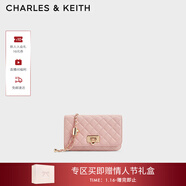 CHARLES&KEITH經(jīng)典菱格鏈條小方單肩斜挎包包女包生日禮物新年禮物CK2-70160131 粉紅色Pink 小包