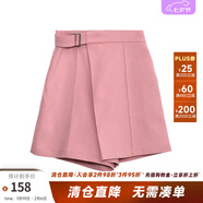 兩三事 與風(fēng)私奔 2025春季新款簡(jiǎn)約系帶雪紡闊腿高腰短褲女 粉色-y S
