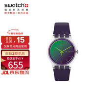 斯沃琪（Swatch）瑞士手表 30米防水 絢紫極光2.0 新年禮物時(shí)尚石英表SO29K703