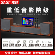 先科（SAST）K900/全景HIFI回音壁/家庭KTV家庭影院音響一體機/雙12寸低音炮 紅木紋色